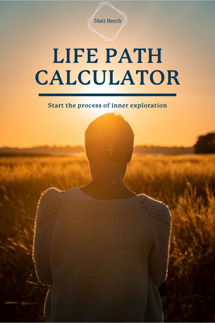 the cover of life path calculator, featuring a woman standing in a field