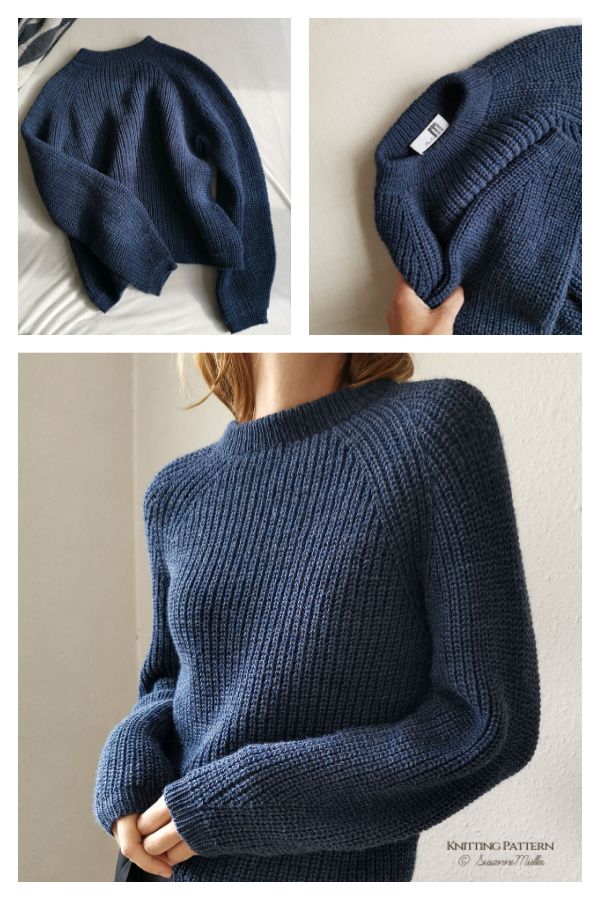 the instructions for how to make a knitted sweater with sleeves and back, in three different ways