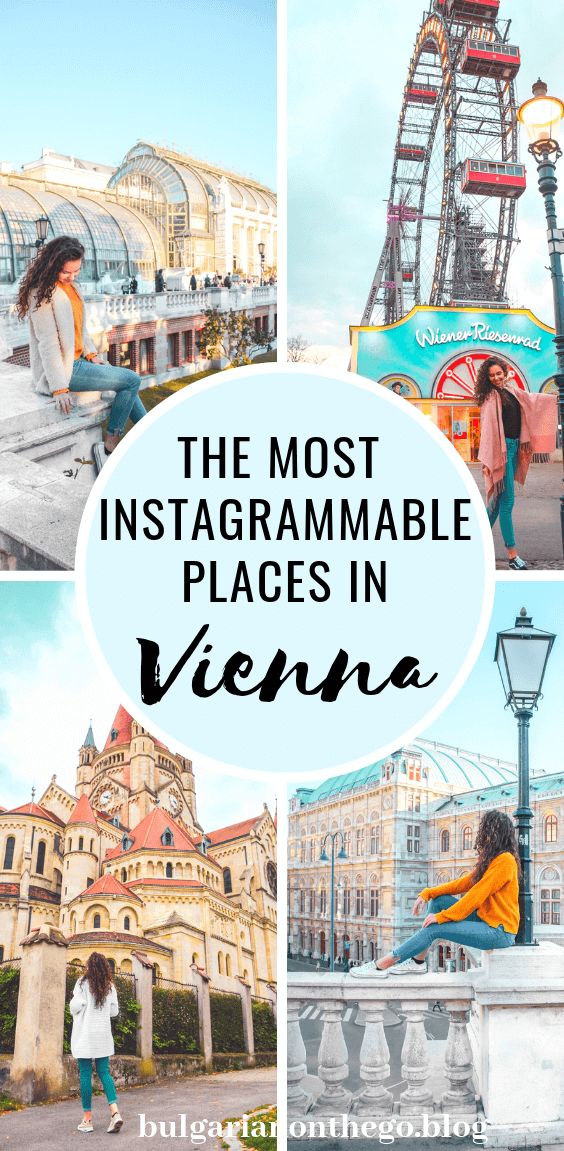 the most instagramable places in vienna with text overlay that reads, the most instagramable places in vienna