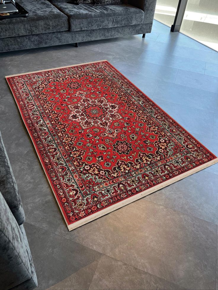 Transform your living space with a touch of history and elegance through our Turkish Vintage Red Rug. This rug is not just a floor covering; it's a piece of art that embodies centuries of Turkish weaving traditions. Designed with attention to detail and crafted using high-quality, natural materials, our rug brings warmth, character, and sophistication to any room in your home. Why Choose Our Turkish Vintage Red Rug? Our rugs are made using traditional techniques by skilled artisans in Turkey. Ev Vintage Red Rug, Bohemian Carpet, Carpet For Living Room, Chic Spaces, Handmade Turkish Rugs, Large Living Room, Red Rug, Lounge Areas, Living Room Carpet