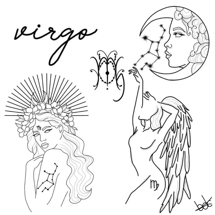 the zodiac sign for virgo with an angel