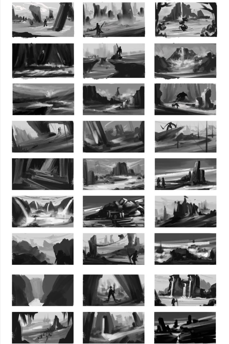 some black and white images are being used to create an animation scene for the movie star wars