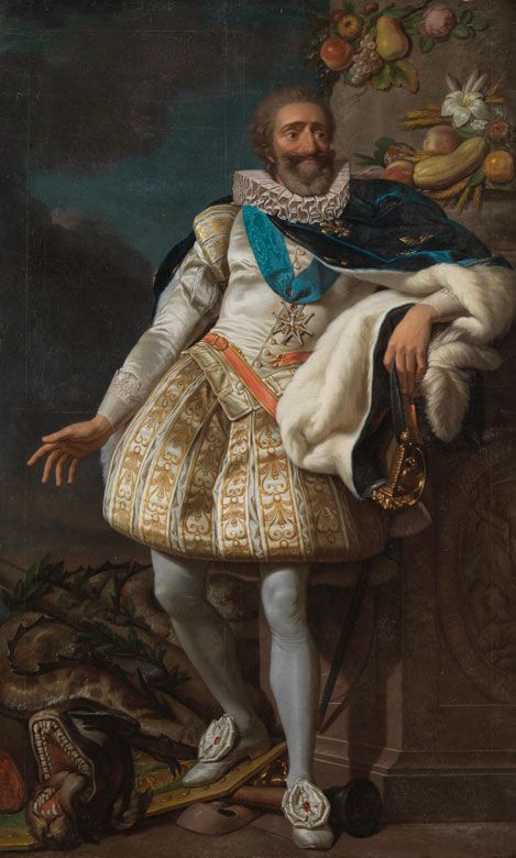 a painting of a man in white and gold clothing with his hand on his hip