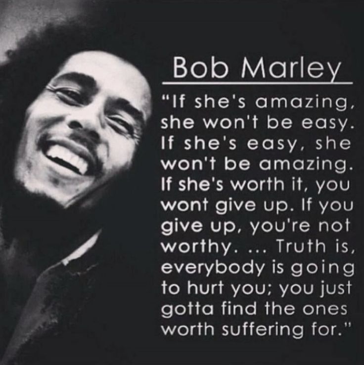 bob marley is smiling and holding his hand up in the air with an inspirational quote above it