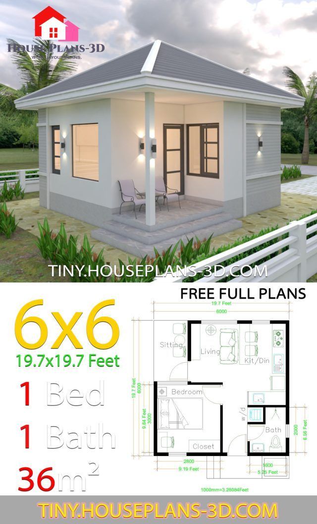 the tiny house plan is available for free to build and it also has floor plans