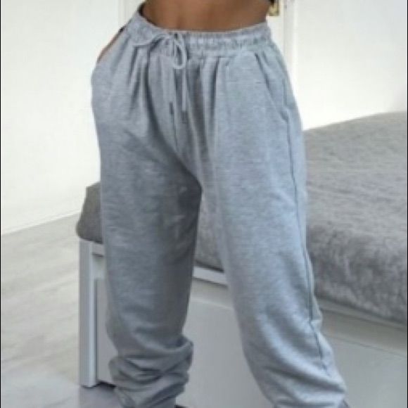 Brand New Tags On Multiple Sizes Available Oversized Plain Tie Waist Front Pocket Jogger Pants(Grey) Runs Big Materials:95% Cotton/2% Polyester/3% Elastane Model Is 5'4 And Wearing A Size Uk6/Us 2 Leisure Gray Drawstring Bottoms, Baggy Joggers For Summer Loungewear, Gray High Waist Pants For Loungewear, High Waist Gray Pants For Loungewear, Gray High-waist Pants For Loungewear, High Waist Gray Lounge Pants, Trendy Gray Pants For Leisure, Gray High-waisted Lounge Pants, Trendy Gray Joggers For Leisure