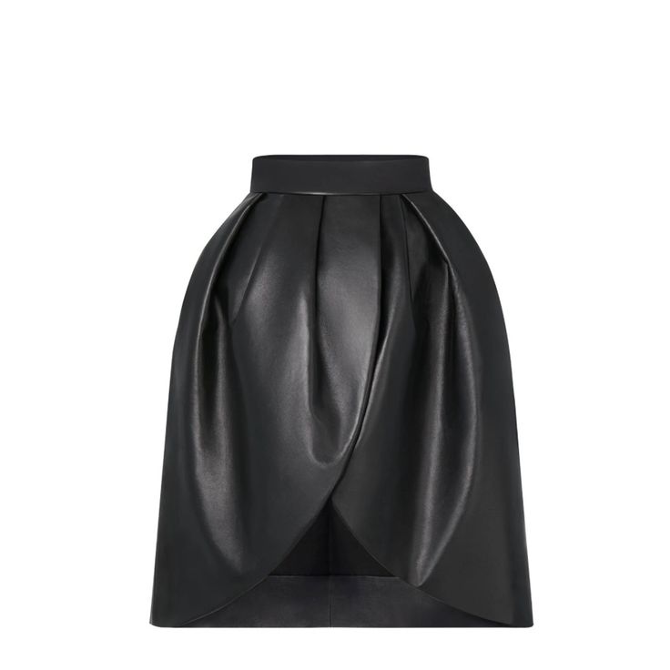 Black Leather, Retro-Looking Style, Beautiful Skirt! Can Be Worn For Night/Day Out Or A Day In The Office! Nwt, From Smoke & Pet-Free Home. Skirt Collection, Soft Gamine, Garment Cover, Tulip Skirt, Louis Vuitton Official, Beautiful Skirts, Leather Dresses, Leather Jackets Women, Skirt Length