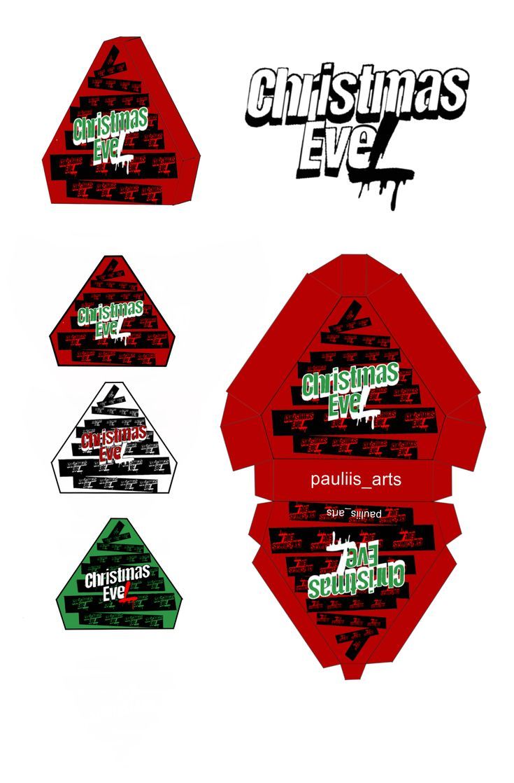 the christmas eve shirt is designed to look like it has been made from red and green paper