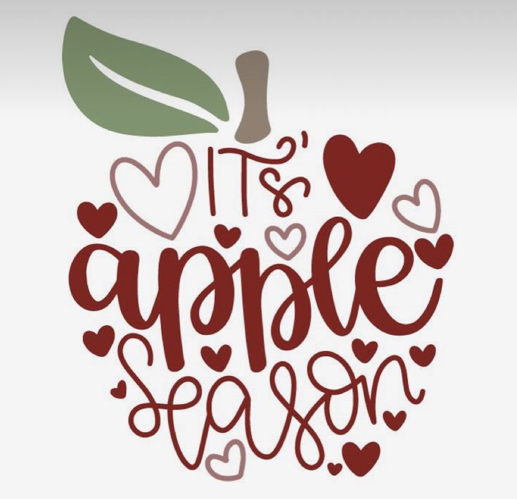 it's apple season svg cut file