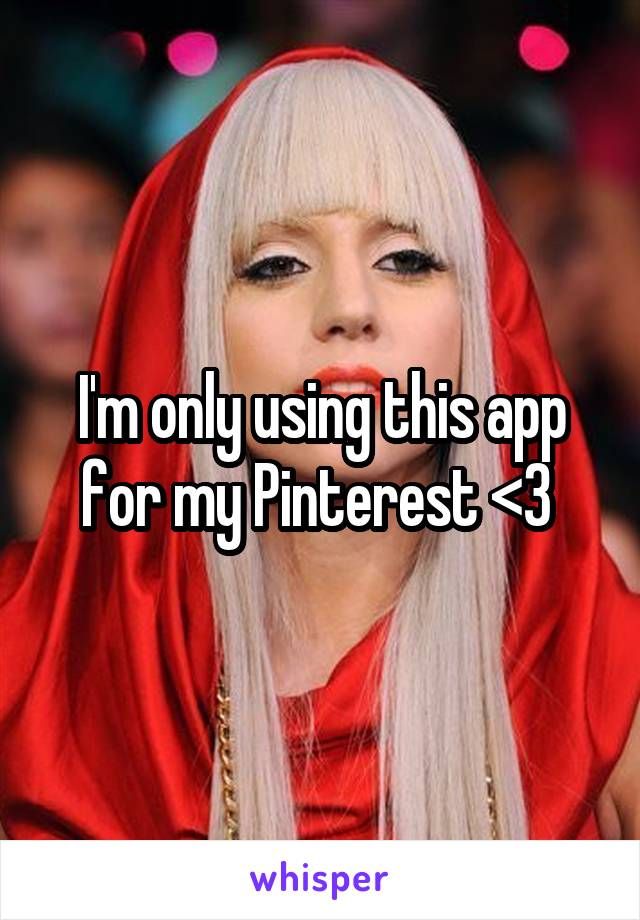 a woman with long white hair wearing a red cape and text that reads i'm only using this app for my pinterest - 3