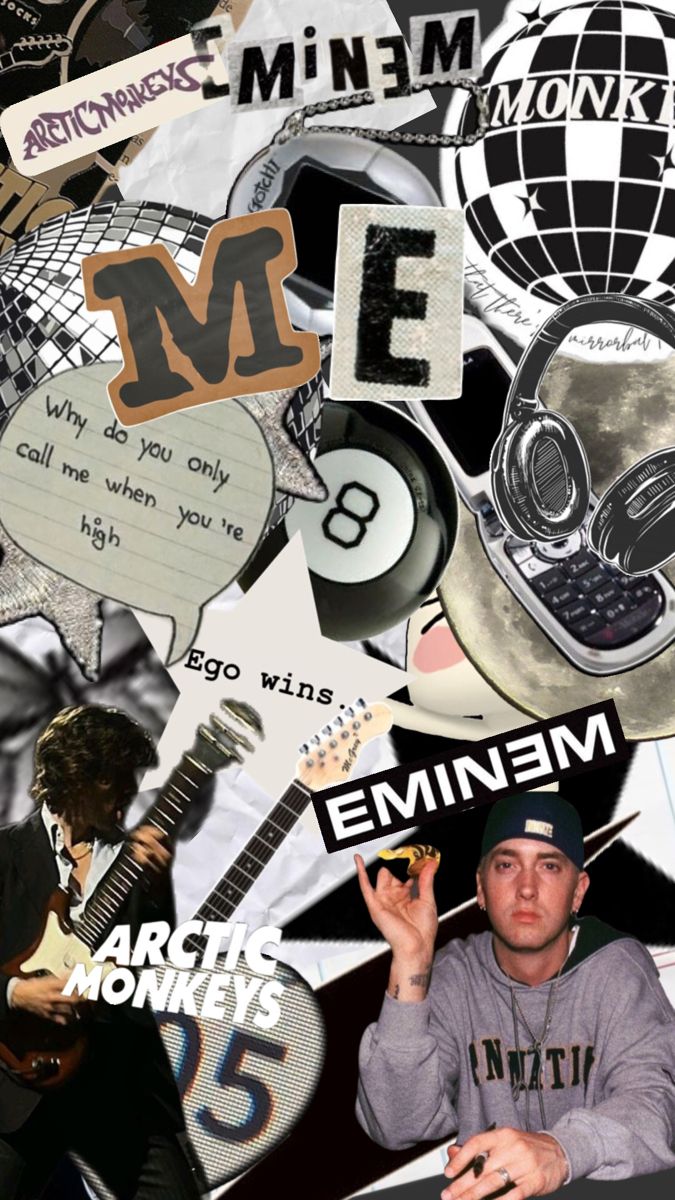 a collage of music related items and words