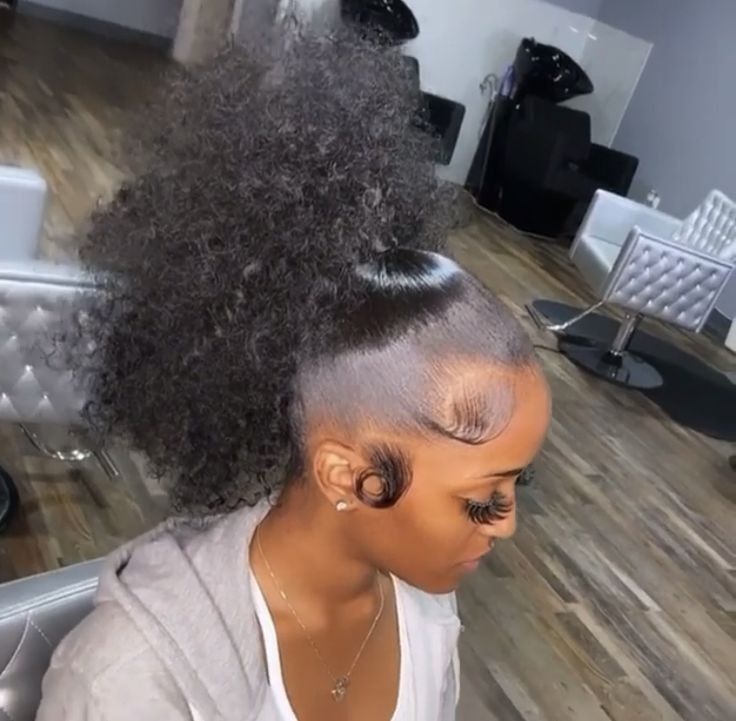 High Pom Pom Ponytail, High Sleek Curly Ponytail, High Weave Ponytail Hairstyles Curly, Mid High Curly Ponytail, Pom Pom Ponytail Black Women, Short Curly Ponytail Weave, Quick Hair Styles Black Women, Puffy Ponytail Hairstyles Black Women, Sleek Curly Ponytail