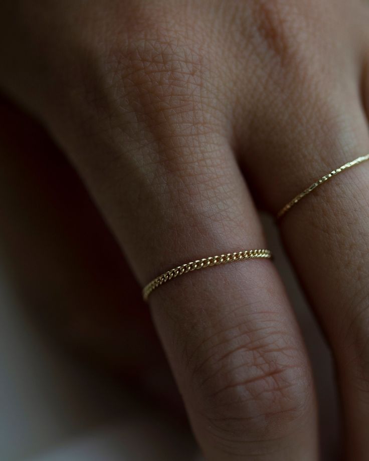 Barely there ring in 14k Gold Modern and timeless Dainty Curb Chain Ring * 1.2mm in thickness * Available in 14k yellow gold, white gold and rose gold 14k Gold Dainty Curb Chain Jewelry, Delicate 14k Gold Curb Chain Jewelry, Minimalist Sterling Silver Rings With Chain Detail, Everyday 14k Gold Curb Chain Jewelry, Everyday White Gold Tarnish Resistant Chain Ring, Everyday Tarnish Resistant White Gold Chain Ring, Everyday White Gold Tarnish-resistant Chain Ring, 14k Gold Tarnish-resistant Open Chain Ring, 14k Gold Tarnish Resistant Open Chain Ring