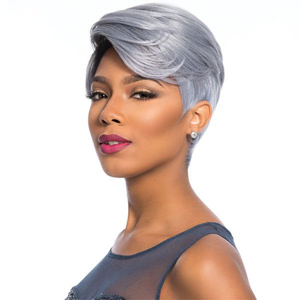 Sensationnel Instant Fashion Wig UMA COLOR SHOWN: DRBLGREYMATERIAL: SyntheticTYPE: WigLENGTH: ShortHEAT SAFE: Yes 100% premium fiber Sensationnel style in 60 seconds Highlight color available Jump from style to style at a great value Safe up to 350-400ºF Pixie Wigs, Short Pixie Wigs, Shampoo For Curly Hair, Short Human Hair Wigs, Best Wigs, Braids With Weave, Human Braiding Hair, Penteado Cabelo Curto, Half Wigs