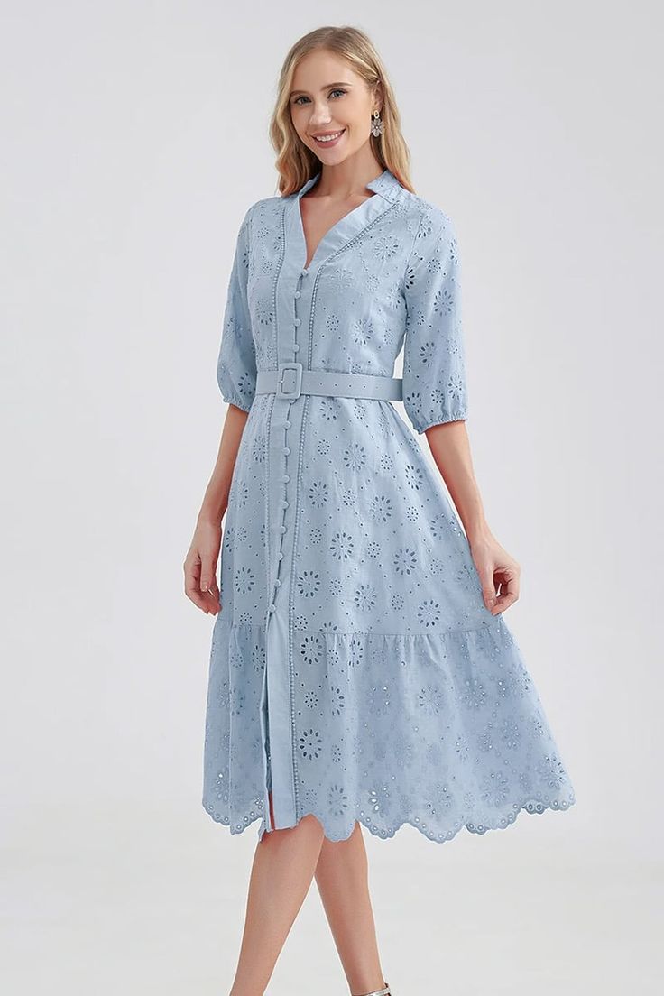 Vacation Romance Eyelet Midi Dress Spring Eyelet Midi Dress For Brunch, Spring Brunch Eyelet Midi Dress, Cotton Eyelet Dress For Brunch, Spring Cotton Dress With Cutwork Hem, Casual Cotton Midi Dress With Broderie Anglaise, Fitted Cotton Midi Dress With Broderie Anglaise, Cotton Midi Dress With Broderie Anglaise And Short Sleeves, Cotton Broderie Anglaise Knee-length Dress, Cotton Dress With Cutwork Hem For Spring