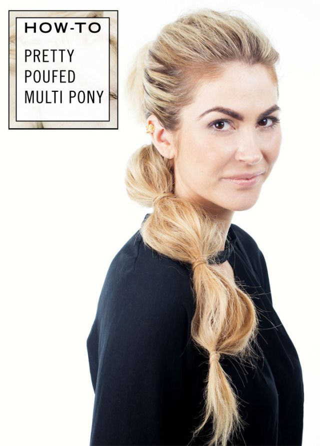 Poufed Ponytail Tutorial by Cosmopolitan Cosmo Hair, Pony Hairstyle, Bad Wigs, Hairstyle Ponytail, Oscar Hairstyles, Fav Hairstyles, Pretty Ponytails, Side French Braids, Work Hair