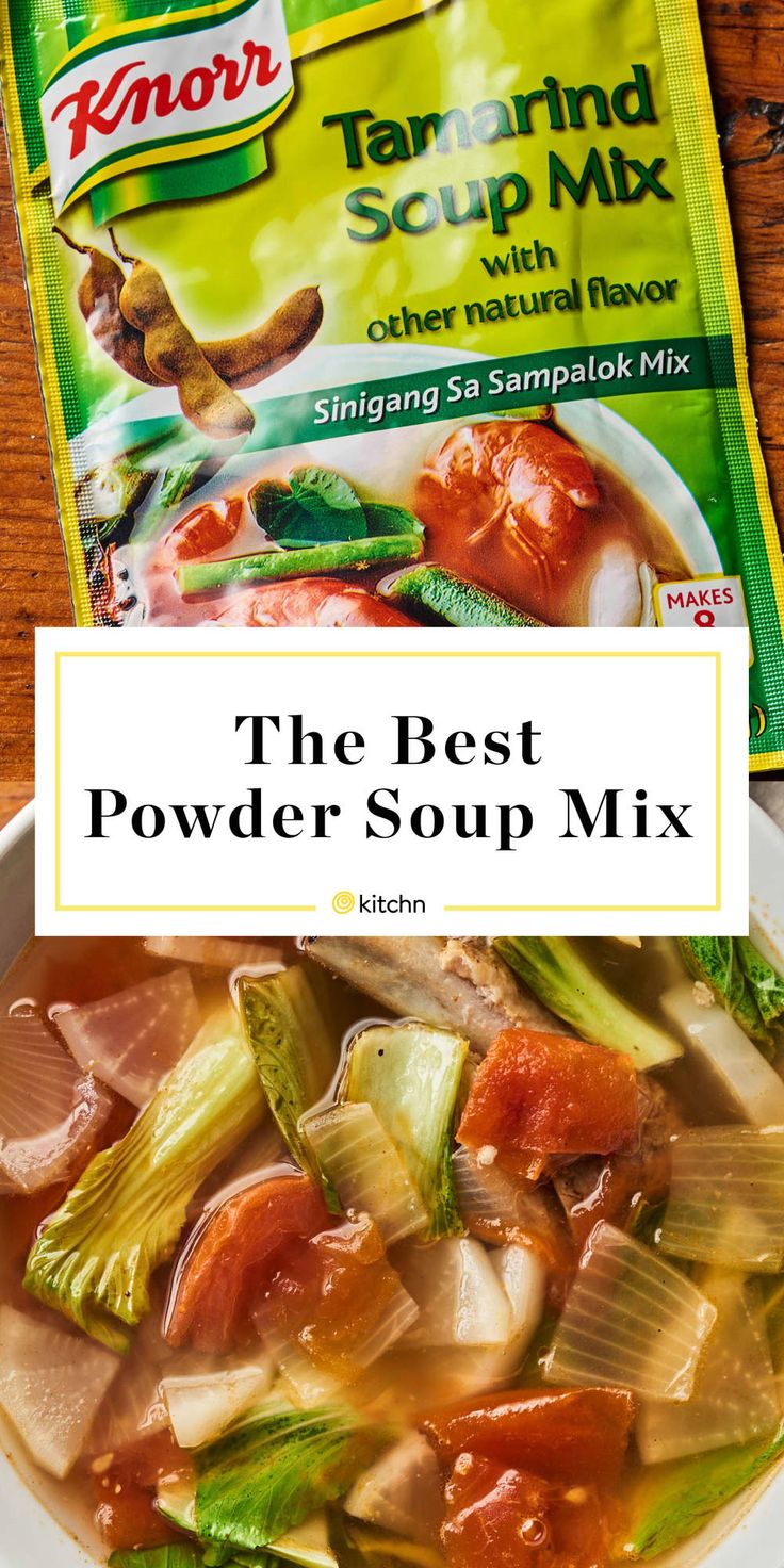 the best power soup mix is in a bowl