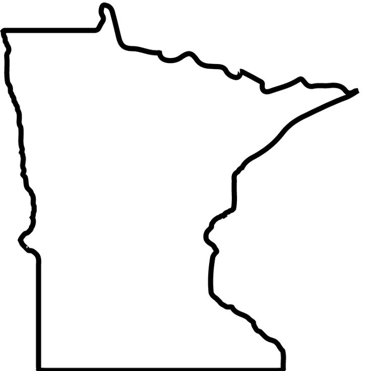 a black and white map of the state of minnesota