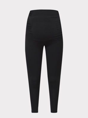 Our highly rated and expertly designed legging has an updated waist that's stretchy and supportive, and will expand with your growing baby bump. Stretch waist. Shirred upper sides. Tapered leg. CONTENT + CARE: Cotton/spandex. Wash cold; dry low. Imported plus size maternity leggings. SIZE + FIT: Model is 5'10”, size 1. 27” inseam. The best plus size women's maternity premium legging - black skinny & tapered pants in black made of premium. Maternity Stretch Leggings, Black Fitted Maternity Bottoms, Fitted Black Bump Friendly Leggings, Fitted Black Leggings, Bump Friendly, Fitted Bump Friendly Maternity Activewear, Bump Friendly Fitted Maternity Activewear, Stretch Black Maternity Bottoms, Stretch Black Bottoms For Maternity Wear, Black Stretch Maternity Bottoms