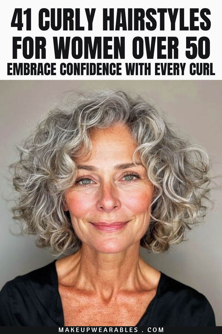 Curly Hairstyles For Women Over 50 Curly Grey Hairstyles For Women Over 50, Curly White Hairstyles, Natural Curly Hairstyles For Women Over 50, Long Curly Hair For Older Women, Short Hairstyles For Thick Curly Hair Over 50, Shoulder Length Curly Gray Hair, Curly Hair For 50 Year Old Women, Older Curly Hair Over 50, Short Curly Hairstyle Women Over 50