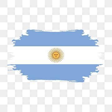 the flag of argentina painted in blue and white with a sun on it's center