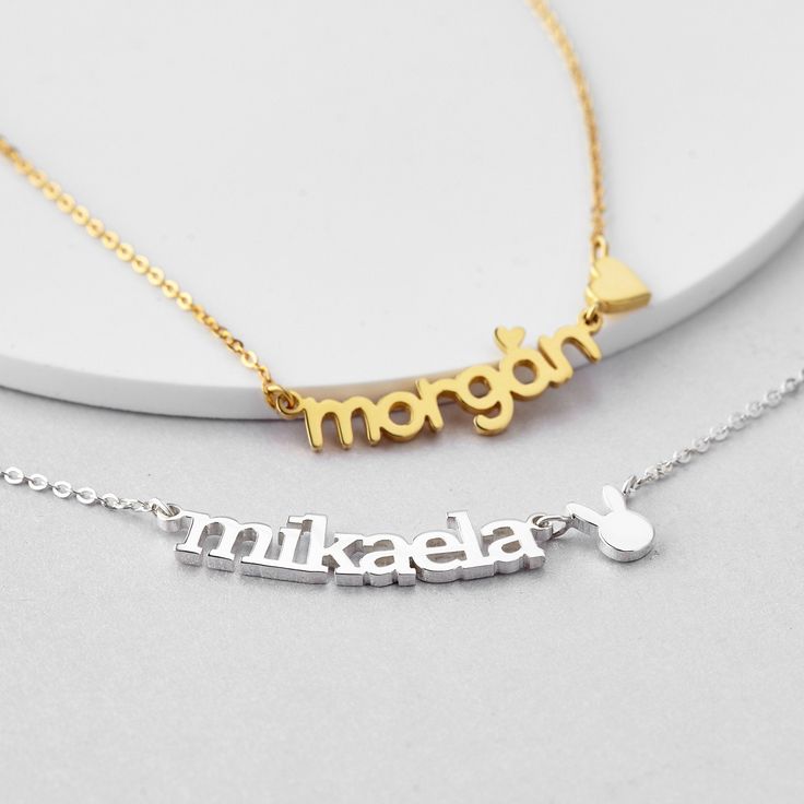 "This stunning sterling silver kid name necklace is so cute and your baby child will sure to love this sweet personalized necklace with a lovely charm of your choice, making a great gift for special little one. ► PERSONALIZED KID NAME NECKLACE WITH CHARM * Pendant is approx. 17/64 inch - 3/8 inch in height. * Character limits: 12 characters * Regardless of whether you enter uppercase or lowercase letters, they will appear in lowercase. ► HOW TO ORDER & ADD PERSONALIZATION - Select your prefe Toddler Necklace, Flower Girl Necklace, Grandmother Jewelry, Handwriting Bracelet, Girls Necklace, Niece Gifts, Mother In Law Gifts, Kids Necklace, Girl Jewelry