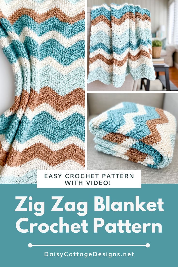 the easy crochet afghan blanket pattern with video