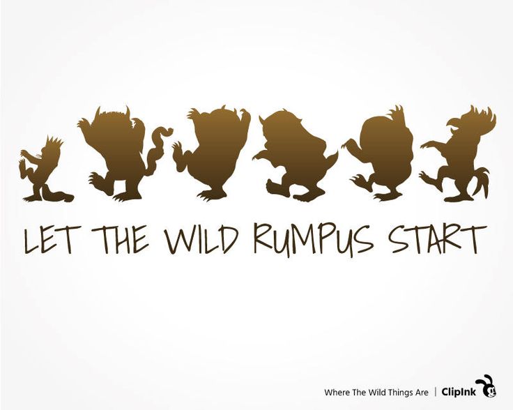 the silhouettes of various cartoon animals with words written on them that read, let the wild rumps start