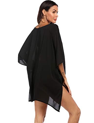 US?only.Free?delivery?in??3-7?business?days. 100% Rayon Features: Deep v neckline.sexy open side split on asymmetrical hem. batwing sleeve. relaxed loose silhouette.simple and plain This coverup can also be used as daily outfit. best match for any summer shorts &pants or wear as casual dress.fashionable and elegant Easy to match: Perfect for womens Bikini. Swimwear. Swimsuits. Beachwear. Bathing Suits. Monokini. Tankini. Casual. Ect Great For Many Occasions: Suitable for beach. party. poolside . Summer Solid Color V-neck Blouse, Summer V-neck Solid Color Blouse, Solid Color V-neck Blouse For Summer, V-neck Solid Color Summer Blouse, Summer Night Out Blouse With Relaxed Fit, Chic Spring Cover-up, Solid Color Tops For Beach Season, Relaxed Fit Blouse For Night Out In Summer, Summer Blouse For Night Out With Relaxed Fit