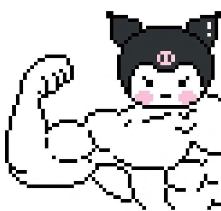 a pixel art drawing of a teddy bear