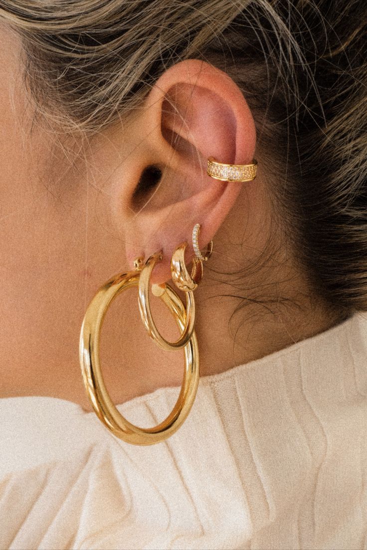 Hera Hoops - Madeline Classic Hoop Earrings - Tara Hoops - Stella Hoops - Spritz Ear Cuff from BEADS by tara Everyday Stackable Earrings, Gold Stackable Earrings 14k Gold Filled, Gold Stackable 14k Gold Filled Earrings, Elegant Gold Stackable Hoop Earrings, Gold Small Hoop Stackable Earrings, Stackable Hoop Huggie Earrings, Gold Stackable Hoop Huggie Earrings, Gold Stackable Hoop Earrings, 14k Gold Hoop Ear Cuff