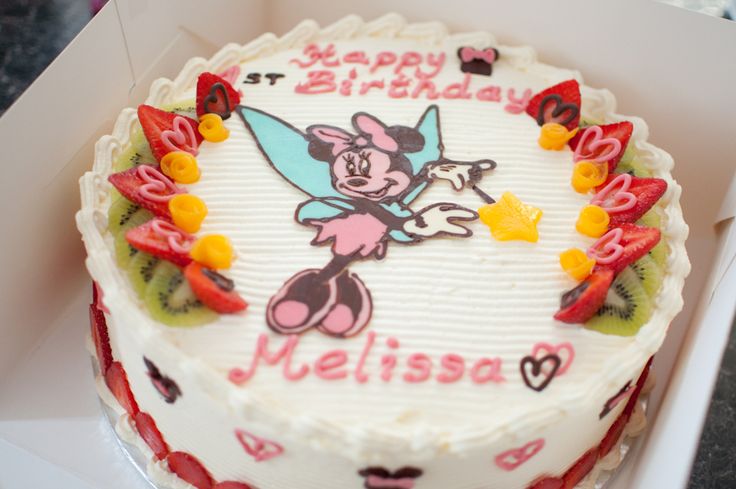 a birthday cake in a box with the name mellisa on it