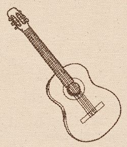 a drawing of an acoustic guitar