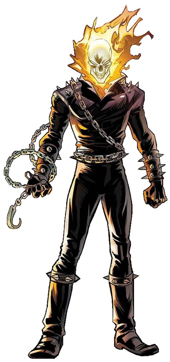 a cartoon character with chains and a skull on his chest