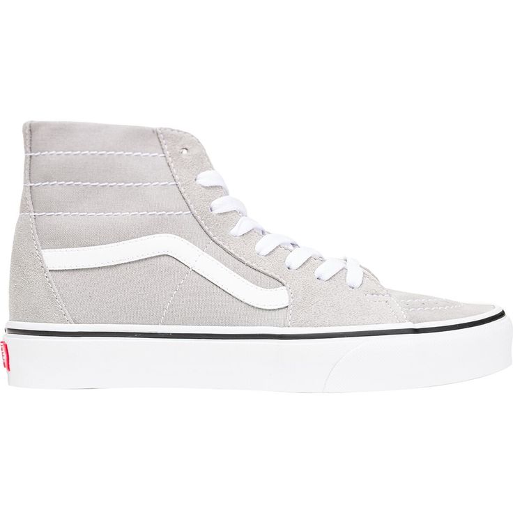 The Vans Sk8-Hi Tapered Shoe features the same iconic side stripe, rugged upper, and gummy waffle sole as the traditional Sk8 high-top but with a slimmer last to better fit our narrow feet. With suede and canvas options, as well as multiple colorways, this shoe is built to match every vibe and hold up against daily skate sessions. Vans High-top Skate Shoes With Waffle Outsoles, Classic Skate Shoes With Gum Sole For Spring, Classic High-top Sneakers With Rubber Waffle Outsoles, Gray High-top Sneakers With Gum Sole, Casual Gray High-top Skate Shoes, Classic High-top Skate Shoes With Cushioned Footbed, Casual Gray Skate Shoes With Speckled Midsole, Casual High-top Sneakers With Cushioned Footbed, Casual Mid-top Skate Shoes For Spring