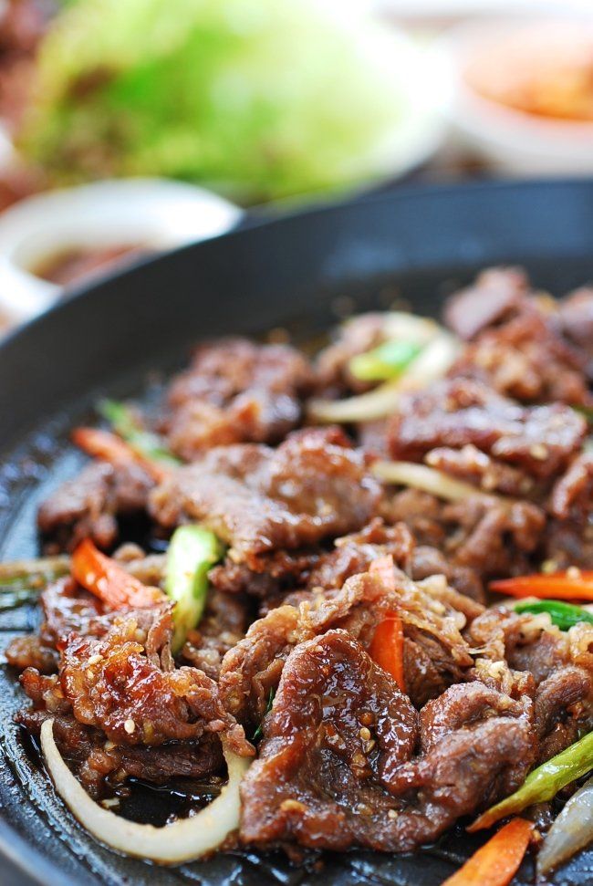 a close up of food in a pan on a table