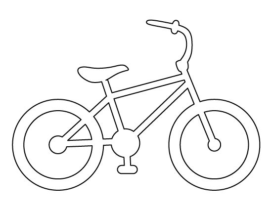 a black and white line drawing of a bicycle