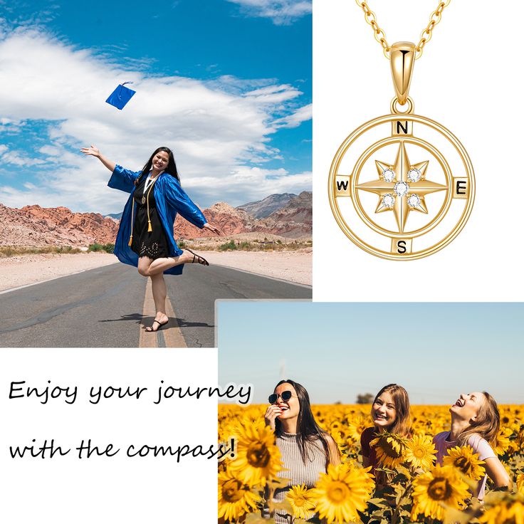 Discover our exquisite 14K Gold Pendant Necklace, designed for women and adorned with a dazzling diamond in a unique compass motif, perfect for navigating your style journey with elegance and sophistication. Crafted from premium 14K gold, this stunning pendant necklace showcases a brilliant diamond at its center, embodying luxury and timeless beauty. The intricate compass design serves as a symbol of guidance and direction, making it an ideal accessory for women who cherish meaningful and chic j Compass Pendant Necklace, Diamond Theme, Women Gold Pendant, Compass Design, Compass Pendant, Gold Charm Necklace, Gold Diamond Necklace, 14k Gold Necklace, Gold Necklace Women