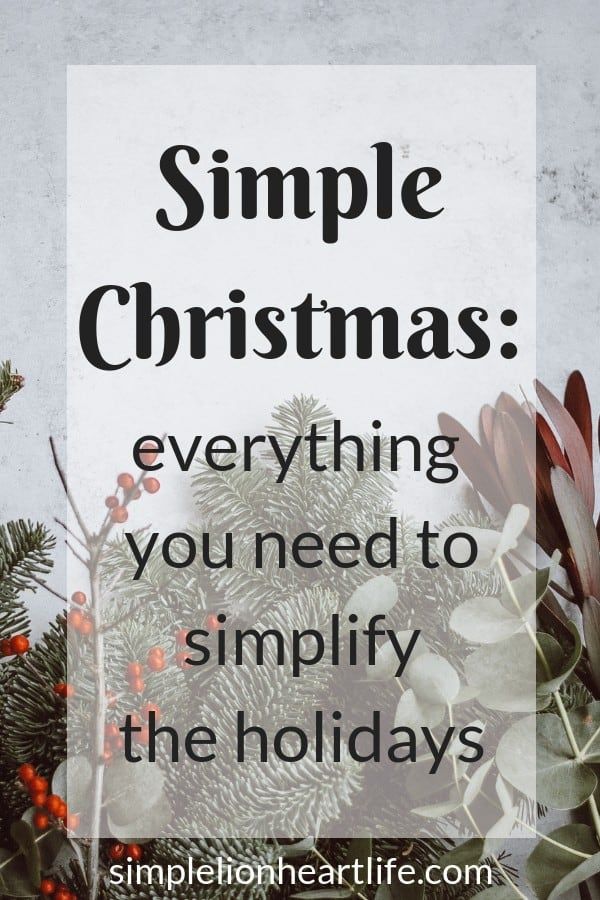 a christmas card with the words, simple christmas everything you need to simfy the holidays