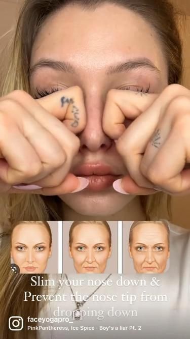 Facial Massage Techniques, Face Massage Techniques, Nose Reshaping, Facial Massage Routine, Face Yoga Facial Exercises, Perfect Nose, Tons Of Money, Face Tips, Facial Yoga