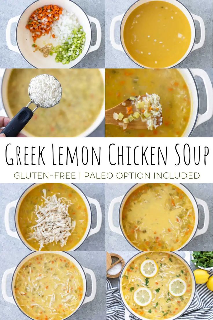 the steps to make greek lemon chicken soup