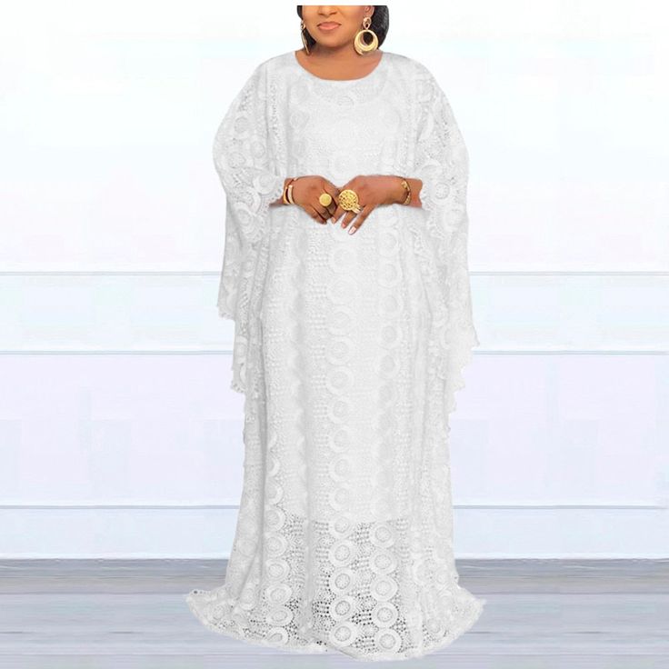 Lace Dress + Inner DressDress Length 145cmBust 155cmSleeve Length 35cm African Lace Dresses For Women, Lace Dresses For Women, Wedding Maxi Dress, Gowns Plus Size, African American Fashion, Plus Size Maxi Dress, White Fashion Casual, African Lace Dresses, Gown Plus Size