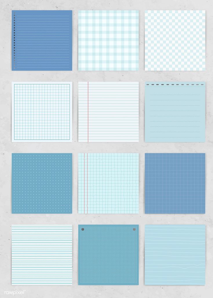 blue and white paper with squares on them, all lined up in different directions to make it