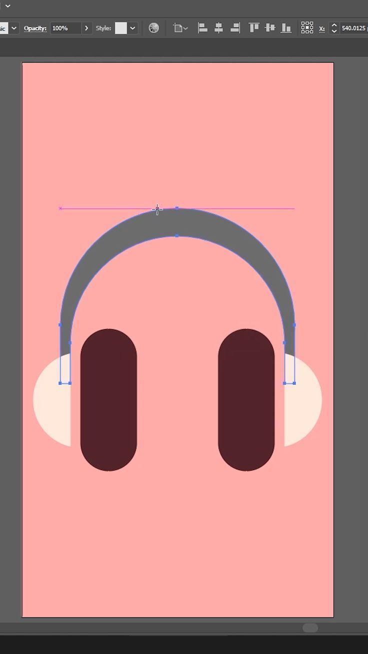 an image of headphones on a pink background