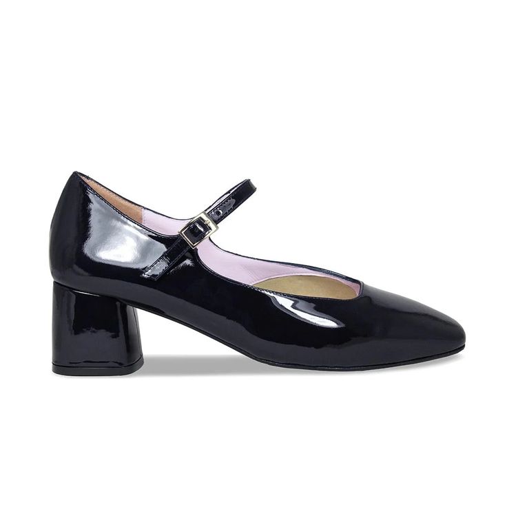 Vida: Navy Patent Leather - Comfortable Mary Janes | Sole Bliss USA Wedge Loafers, Leather Mary Janes, Flat Sneakers, Leather Cover, Free Bag, Casual Bags, Shoes Online, White Leather, Wedge Sandals