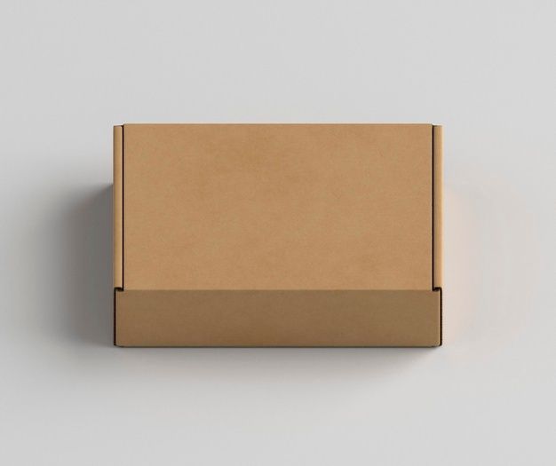 an open cardboard box on a white background