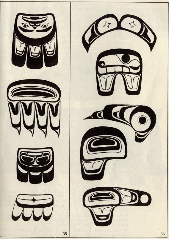 an old book with different types of native art on the pages, including masks and headdresses