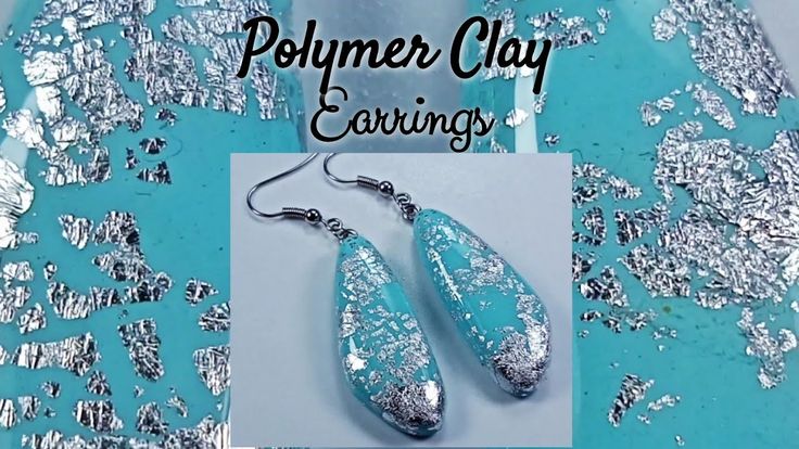 the polymer clay earrings are made with silver foil and have tears that look like snowflakes