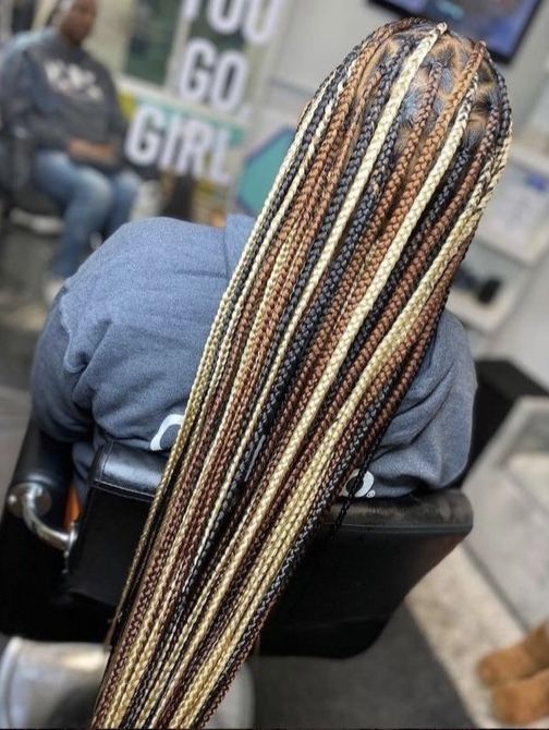 Brown Box Braids, Braids Color, Black Box Braids, Colored Box Braids, Cute Box Braids, Twisted Hair, Blonde Box Braids, Big Box Braids Hairstyles, Colored Braids