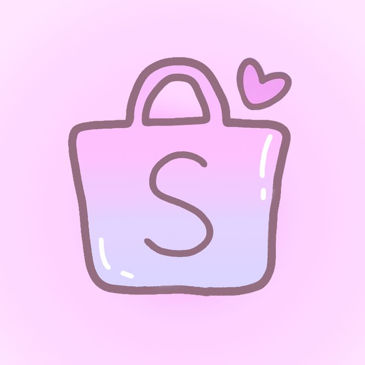 a pink and purple bag with the letter s in it's center on a pink background